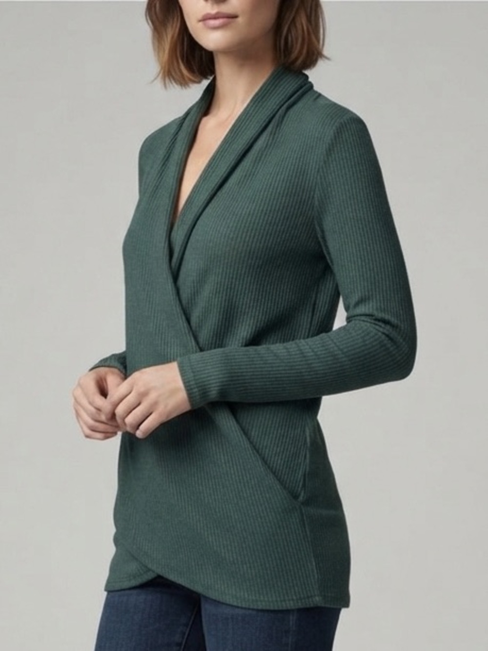 Daily Practice by Anthropologie Cross-Front Knit Top Size XXS